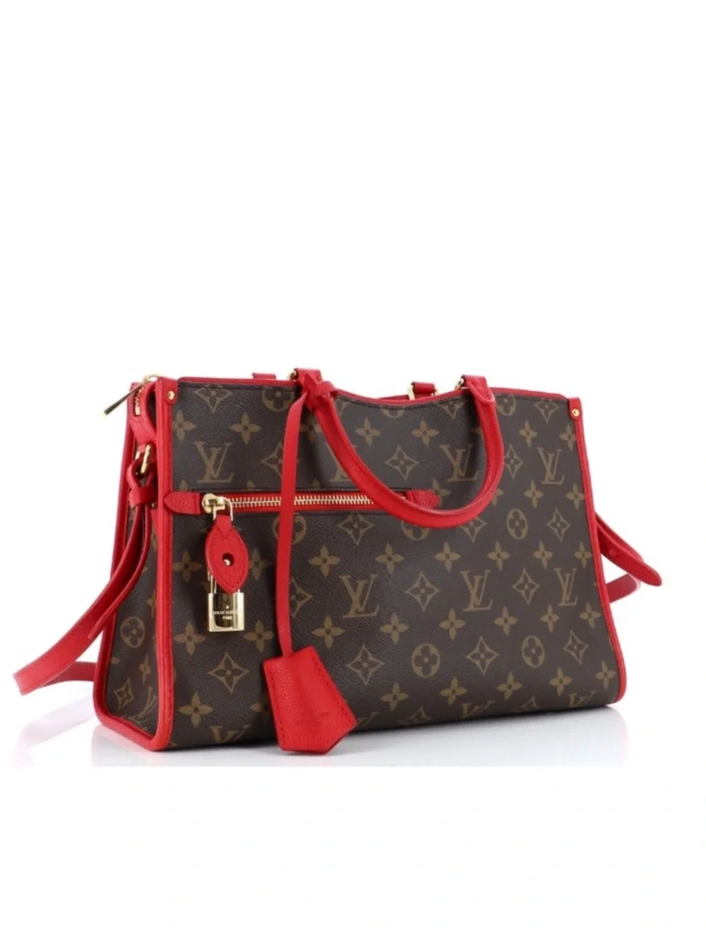 Louis Vuitton Monogram Shoulder Bag with Red Trim